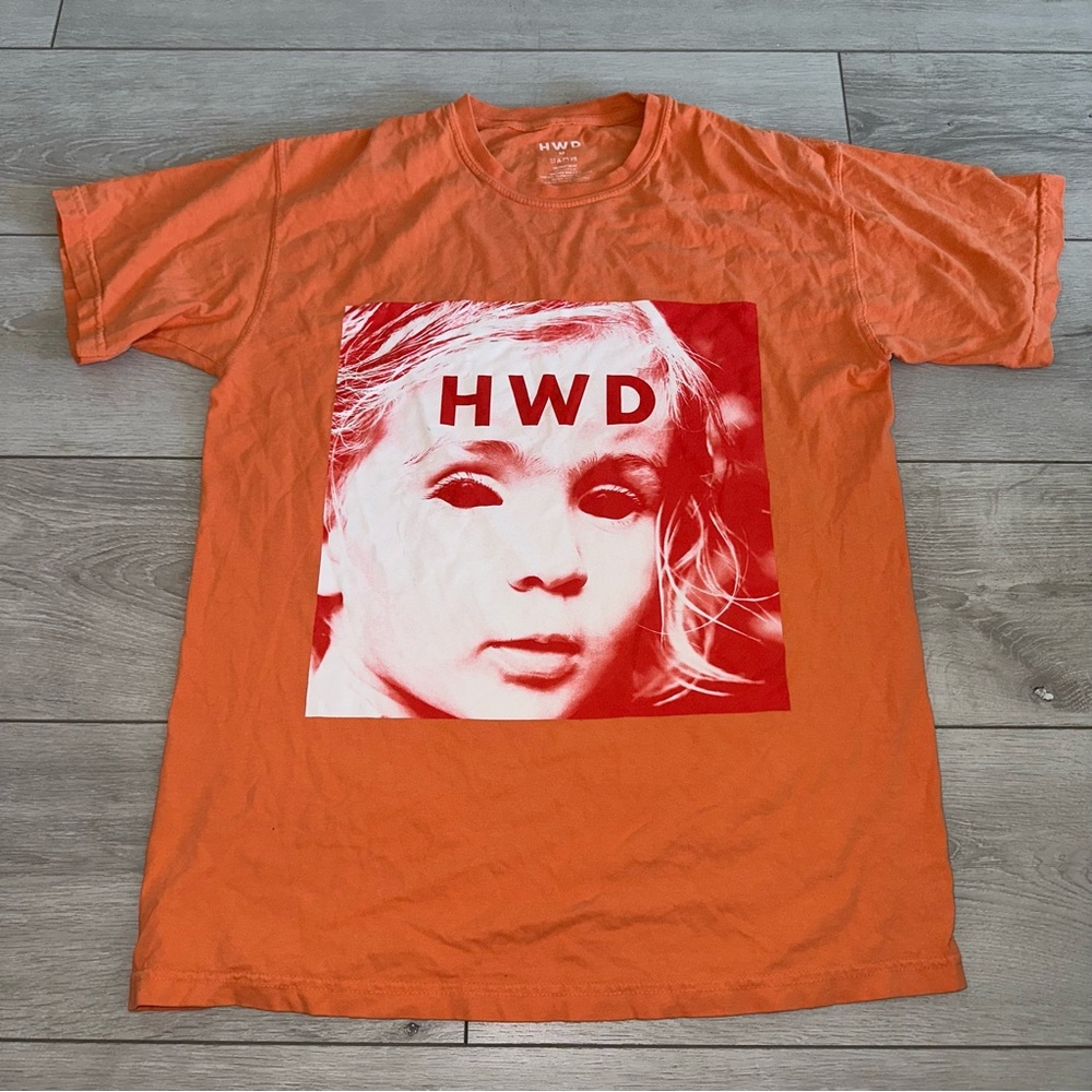 HALFWAY DEAD HWD Graphic Short Sleeve T-Shirt size Medium Orange